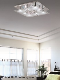 Chisora Crystal Ceiling Lights Diyas Flush Crystal Fittings Chisora Crystal Ceiling Lights Diyas Flush Crystal Fittings